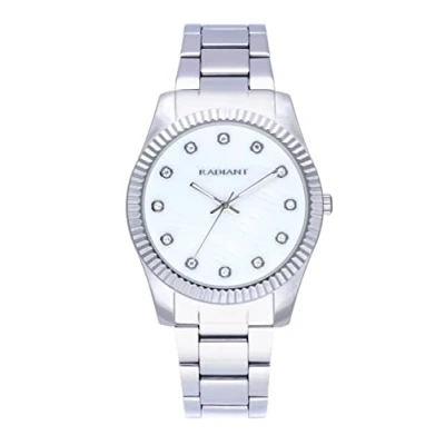 Immagine di Radiant Collezione Polinesia Orologio analogico in cuarzo. da polso per donna. a bracciale con quadrante argentato e cinturino acciaio inossidabile. Dimensioni 36mm. 3ATM.