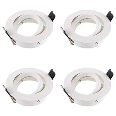 Immagine di SEBSON 4x Faretto ad incasso incl. portalampada GU10 Foro di montaggio ø75mm Dimensioni ø84x25mm, orientabile, alluminio bianco, LED/Alogena