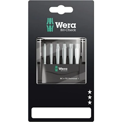 Immagine di Wera Mini Check TX, 50 mm 05073637001 Kit inserti 6 parti TORX interno