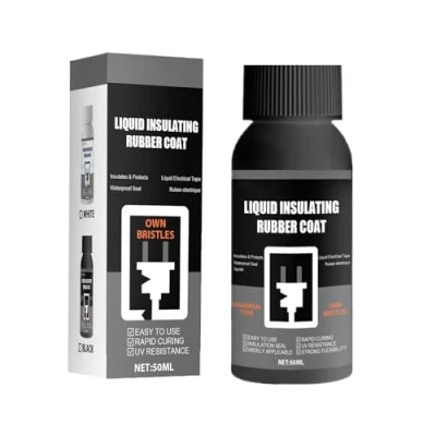 Immagine di Colla per Nastro Isolante Liquid,Rivestimento in Gomma Liquida Isolante,Sigillante Elettrico Liquido Pasta,Colla Liquida,Colla Ignifuga Resistente Alle Alte Temperature,Insulating Glue (Nero)