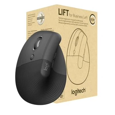 Immagine di Mouse Logitech Lift for Business wireless ergonomisch graphite left (910 006495)