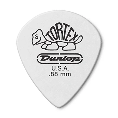 Immagine di Jim Dunlop Tortex Jazz III, plettro per chitarra, 0,88 mm, confezione da 12, colore: Bianco