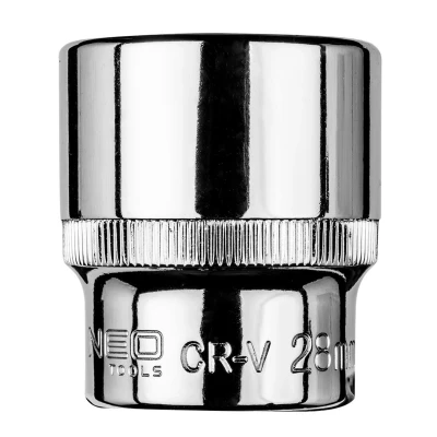 Immagine di NEO TOOLS 08 427 Serie di bussole 1/2 27 mm Acciaio al cromo vanadio Esagonale