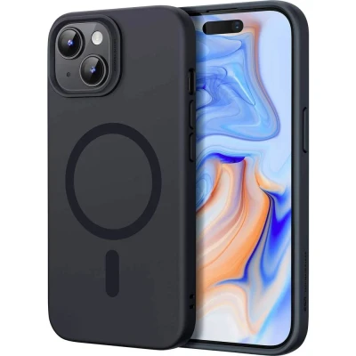Immagine di ESR Cloud Soft HaloLock Case Backcover per cellulare Apple iPhone 15 Plus Nero Compatibile con MagSafe
