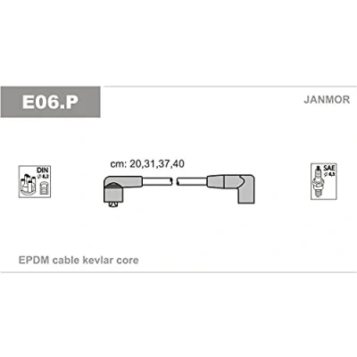 Immagine di JANMOR E06.P Kit Cavi Accensione FIAT: Seicento / 600 Hatchback, Panda I Cinquecento