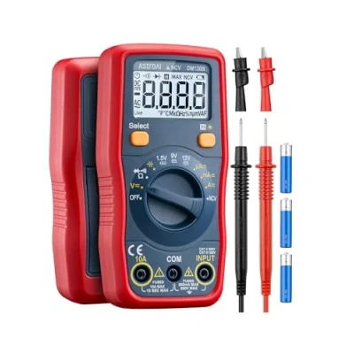 Immagine di AstroAI 130B Multimetro Digitale a 4000 Conte, Polimetro Professionale, Voltmetro, Tester, Misuratore per Corrente CA/CC, Tensione Resistenza, Continuità e Diodi di Prova