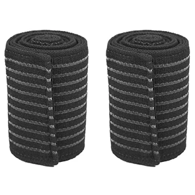 Immagine di Hagsnec 2 fasce elastiche extra lunghe per ginocchia, a compressione