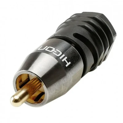 Immagine di Hicon HI CM0.8/3.7 SM Connettore RCA Mono Nero, Argento 1 pz.