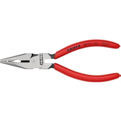 Immagine di Knipex Pinza Universale con Testa a Punta Bonderizzata Nera, Rivestiti in Resina Sintetica 145 Mm (Confezione Self Service/Blister) 08 21 Sb