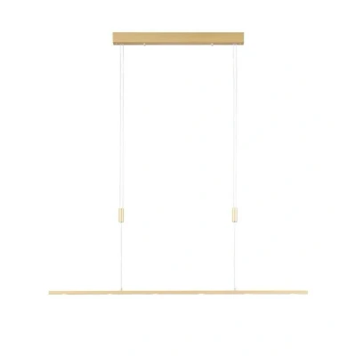 Immagine di Lampada LED a sospensione Tolu di Quitani, lunghezza 139 cm, ottone