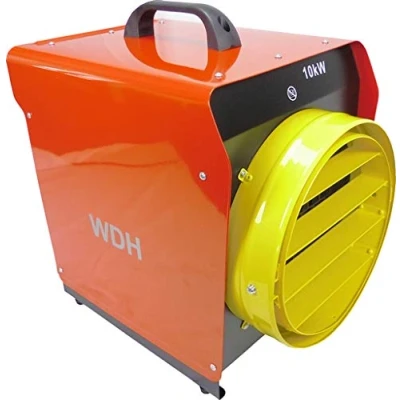 Immagine di Aktobis Termoventilatore ad alta tensione WDH BGP10S (400V / 16A) con tubo flessibile (Ø 30 cm) e una capacità di riscaldamento 10.000 W (10 kW) !