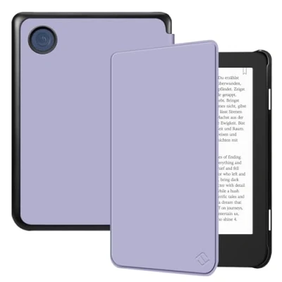 Immagine di FINTIE Custodia per 6&#039;&#039; Kobo Clara Colour (2024) / BW 2E (2022) eReader, Sottile Leggero Cover Protettivo in Similpelle con Auto Sveglia/Sonno, Lilla Viola