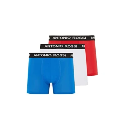 Immagine di FM London Antonio Rossi Fitted 3 PACK Culotte, Uomo, Taglia: Large, Red white blue