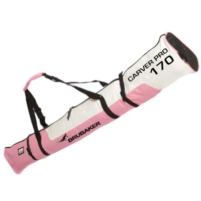 Immagine di Brubaker Borsa da sci Craver PRO, imbottita e con chiusura a cerniera lampo, 170 o 190cm, rosa/bianco, cm