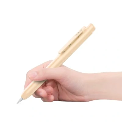 Immagine di MoKo Custodia Protettiva Compatibile con Apple Pencil 1a Generazione, Cover Retrattile Cappuccio per Pennino, Nuovo iPad 10 2022/iPad 9/8/7 2021/2020/2019/iPad Mini 5, Beige