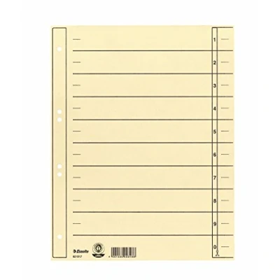 Immagine di Esselte Leitz Divisori in cartoncino, formato A4, colore: Camoscio