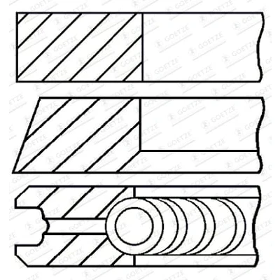 Immagine di GOETZE ENGINE 08 433007 00 Kit Fasce Elastiche 80 0,5 LKZ Ring VOLKSWAGEN: Golf 5, Transporter Polo IV Hatchback, AUDI: A3 Sportback, A4 B7 Avant