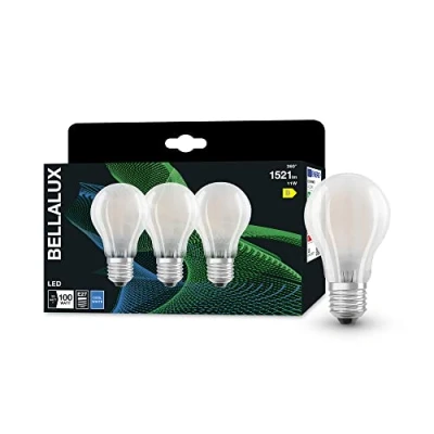 Immagine di BELLALUX Lampada a LED, E27 base vetro smerigliato ,Bianco freddo (4000K), 1521 Lumen, sostituzione delle lampade 100W, non dimmerabile, 3 Confezione