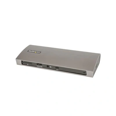 Immagine di StarTech.com Dock Thunderbolt 4, Power Delivery 96W, Dual Monitor 4K 60Hz/Single 8K, 3xTB4/Porte USB4, 4xUSB A, SD, GbE, Docking Station TB4 per Windows o TB3 MacBook, Cavo da 0,8m (TB4CDOCKUE)