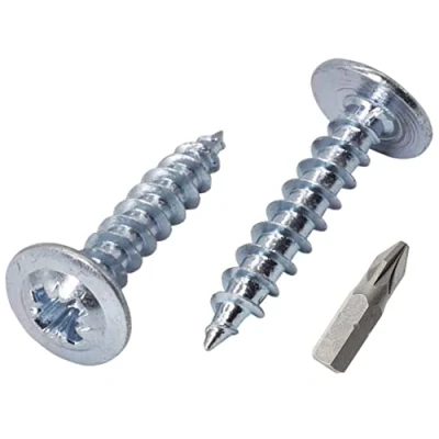 Immagine di Confezione da 250 viti in acciaio zincato, 4.0 x 20 mm, per legno, metallo, a testa tonda e larga modificata, autofilettanti (250, mm)