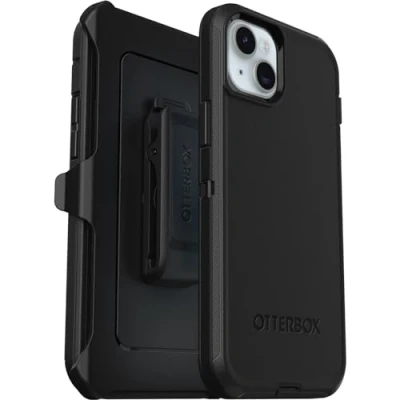 Immagine di Otterbox Defender Backcover per cellulare Apple iPhone 14 Plus, 15 Plus Nero Compatibile con MagSafe, Funzione stand