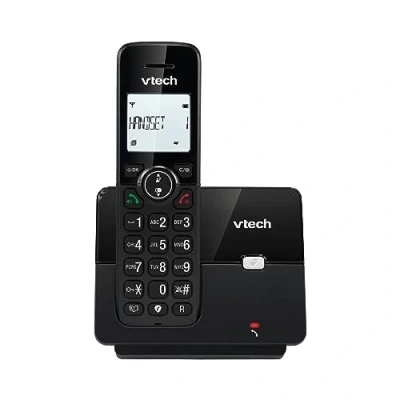 Immagine di VTECH CS2000 Telefono Cordless Casa DECT con vivavoce e blocco chiamate, fisso per anziani, identificatore di LCD Display retroilluminato da 1.8&quot;, tasti grandi, modalità ECO, Nero