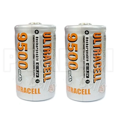 Immagine di 2 batterie Accus C R14 LR14, 9500 mAh, ricaricabile, 1,2 V, NI MH