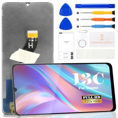 Immagine di Per Xiaomi Redmi 13C Display LCD Sostituzione Dello Schermo 23100RN82L 23106RN0DA 23108RN04Y Touch Digitizer Assembly Kit di Riparazione (Nero, Senza Cornice)