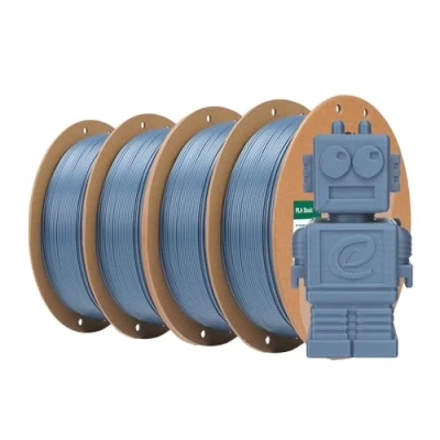 Immagine di eSUN filamento PLA 1,75 mm, di Basic per stampante 3D Precisione dimensionale +/ 0,03 1 kg bobina, 4 bobine stampa 3D, Grigio 4KG