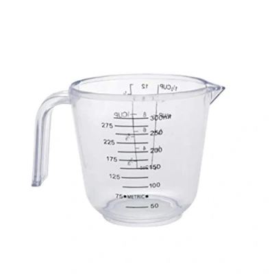 Immagine di dragonaur home decor 150/300/600ml Manico Impilabile Plastica Misurini Acqua Latte Uovo Scala Tazza di Misurazione con Beccuccio Trasparente 300ml