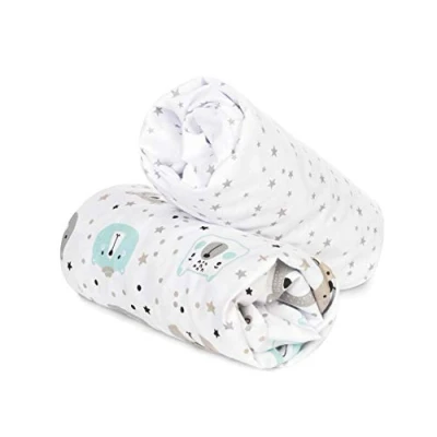Immagine di Flyideas Set 2 Lenzuola con Angoli in Flanella per Culle Next to Me, 83x50 cm 100% Caldo Cotone Morbido Lenzuolo Invernale Culla Fianco Letto Neonato