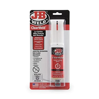 Immagine di J B Weld 50112SPA Siringa epossidica Fissaggio rapido Extra forte Epoxy 2 componenti per riparazioni su metallo, piastrelle, ceramica e plastica 25 ml (la confezione potrebbe essere diversa)