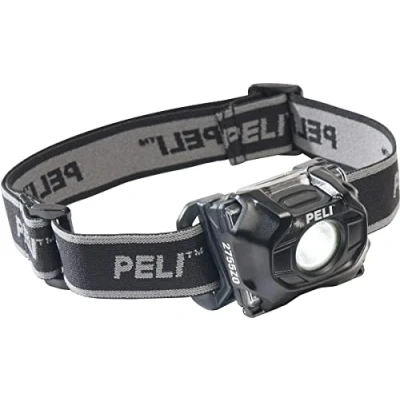 Immagine di Peli 2755Z0 Torcia Frontale Premium A Sicurezza ATEX Zona 0, Alta Qualità Per Elettricisti, Meccanici, E I Vigili Del Fuoco, IP54 Resistente Polvere Acqua, 115 Lumen, Colore: Nero