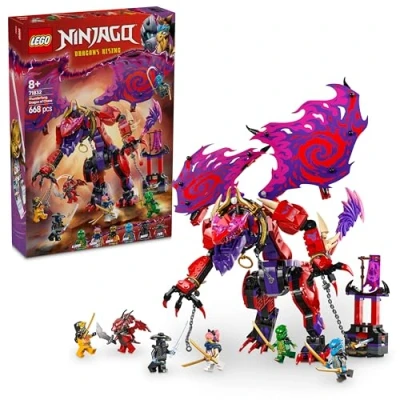 Immagine di LEGO NINJAGO Thunderfang, il Drago del Caos, Action Figure Giocattolo Snodabile da Costruire con 6 Minifigure di Personaggi come Lloyd, Nya, Arin e Sora, Giochi per Bambini Bambine 8 Anni 71832