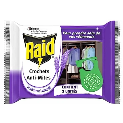 Immagine di Raid ganci anti tarme Protegge efficacemente vestiti e tessuti fino a 1 mese Profuma il guardaroba Non macchia Per armadi appendini 2