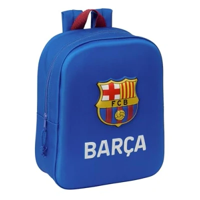 Immagine di Safta F.C. Barcellona 3D Zaino per asilo 3D, adattabile al carrello, facile da pulire, ideale bambini di diverse età, comodo e versatile, qualità resistenza, 22 x 10 27 cm, colore blu navy,