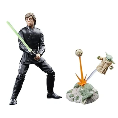 Immagine di Hasbro Star Wars The Black Series, Luke Skywalker e Grogu, Action Figure da 15 cm, ispirate alla serie Wars: Book of Boba Fetta, Confezione 2, dai 4 Anni in su