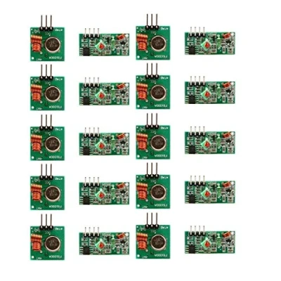 Immagine di DollaTek Kit modulo trasmettitore e Ricevitore Wireless 10Pcs 433MHz RF per Arduino Raspberry Pi