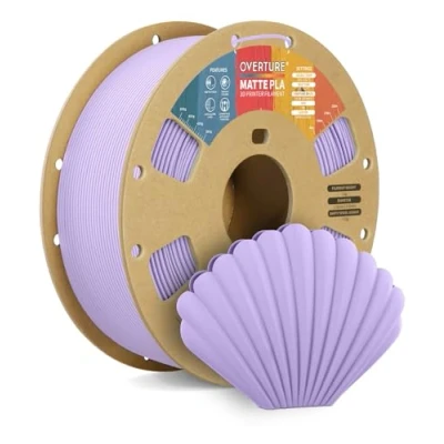 Immagine di OVERTURE Filamento Matte PLA 1.75mm, 1kg Bobina (2.2lbs) Opaco Filamenti per Stampante 3D, Neatly Wound Precisione Dimensionale +/ 0.02 mm, Lilla