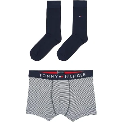 Immagine di Tommy Hilfiger Set Regalo Uomo Pantaloncino Boxer e Calzini, Multicolore (Ithaca / Desert Sky), M