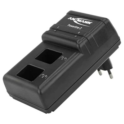 Immagine di ANSMANN Caricatore Powerline 2 per batterie 9V Caricabatterie intelligente doppio NiMH / NiCd e Block Carica di manutenzione indicatore LED