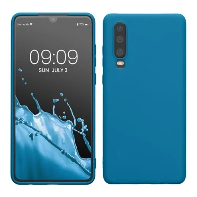 Immagine di kwmobile Custodia Compatibile con Huawei P30 Cover Back Case per Smartphone in Silicone TPU Protezione Gommata blu indaco