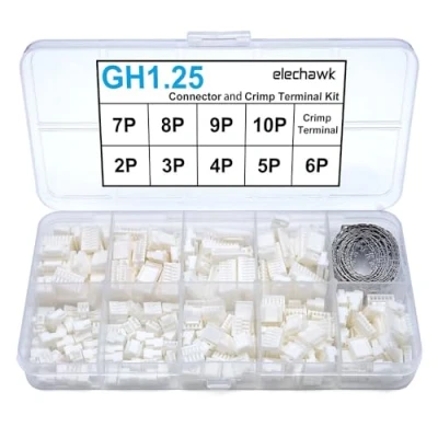 Immagine di Kit di connettori GH1.25 e terminali a crimpare compatibili con JST GH Spine passo 1,25 mm per Pixhawk Cube 6C 6X Pixhawk4 Drone Flight Controller