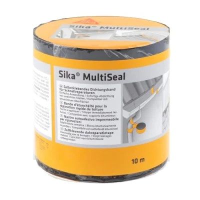 Immagine di Sika Multiseal, Nastro Sigillante Bituminoso tagliablie per interventi di Riparazione e Sigillatura Tetti Coperture, Tegole, Pluviali, Canne fumarie, Caravan, Grigio, 150mm X 10m