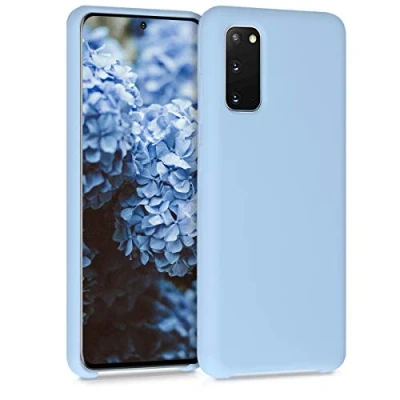 Immagine di kwmobile Cover per Samsung Galaxy S20 Custodia Back Case Smartphone in Silicone TPU Protezione Gommata blu chiaro matt