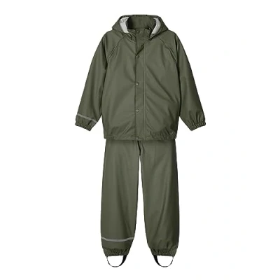 Immagine di NAME IT Nkndry Rain Set Noos, Pioggia Unisex Bimbi 0 24, Verde (Thyme), 98