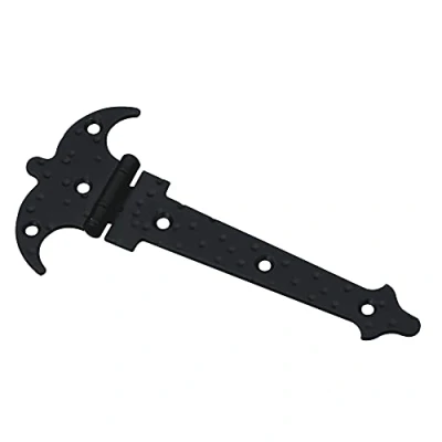 Immagine di Amig Cerniera a due pale nera mod. 551 in acciaio finitura stile forgiato per porte apribili lisce di ingresso e passaggio, esterne interne, armadietti, 90 x 55 1,5 mm, nero