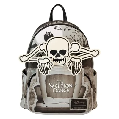 Immagine di Loungefly Disney Skeleton Dance Borsa a tracolla da donna con doppia tracolla, Multi, Taglia unica