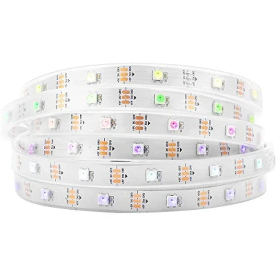 Immagine di BTF LIGHTING WS2812B IC RGB 5050SMD Oro puro Singolo Indirizzabile Colore Inseguimento Striscia LED 5M 150LED 30LED/m Flessibile Completo IP67 DC5V (Senza Adattatore o Controllore)