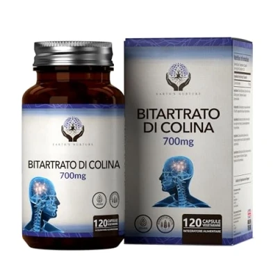 Immagine di EN Colina Ad Elevata Potenza da 700mg Bitartrato per Capsula 120 Choline Capsule Integratore Non OGM, Senza Glutine e Allergeni Prodotto nel Regno Unito